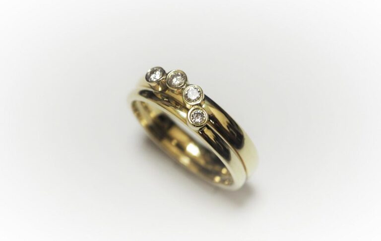 Trauringumarbeitung mit Brillanten